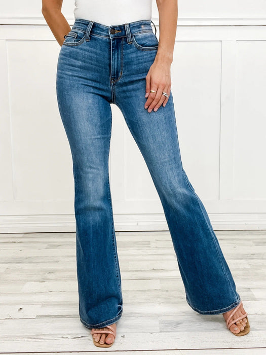 Comfy Flared Length Denim Jeans