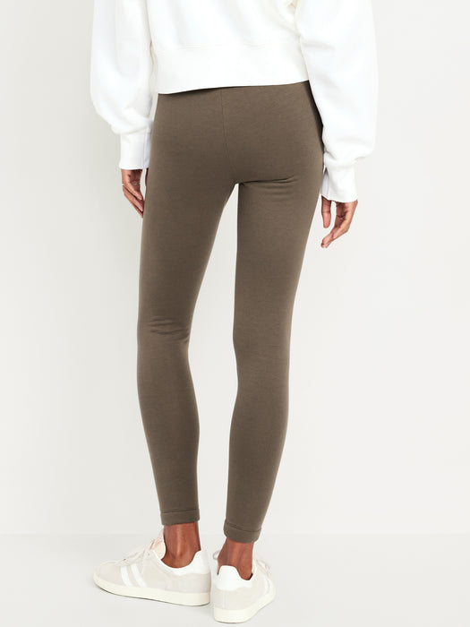 Women's High Waisted Fleece Lined Leggings