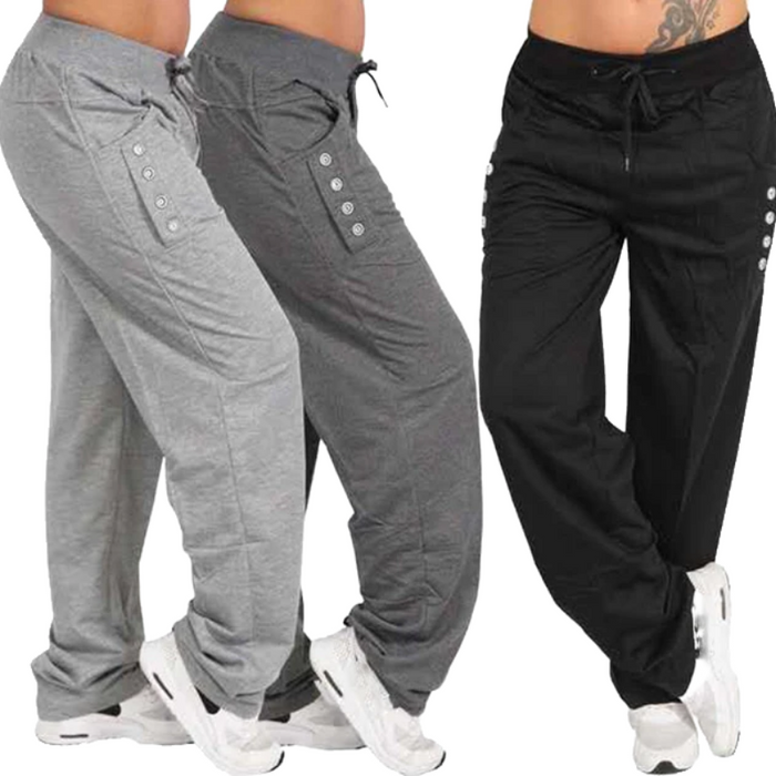 Casual High Waist Oversized Loose Leggings Sports Pants