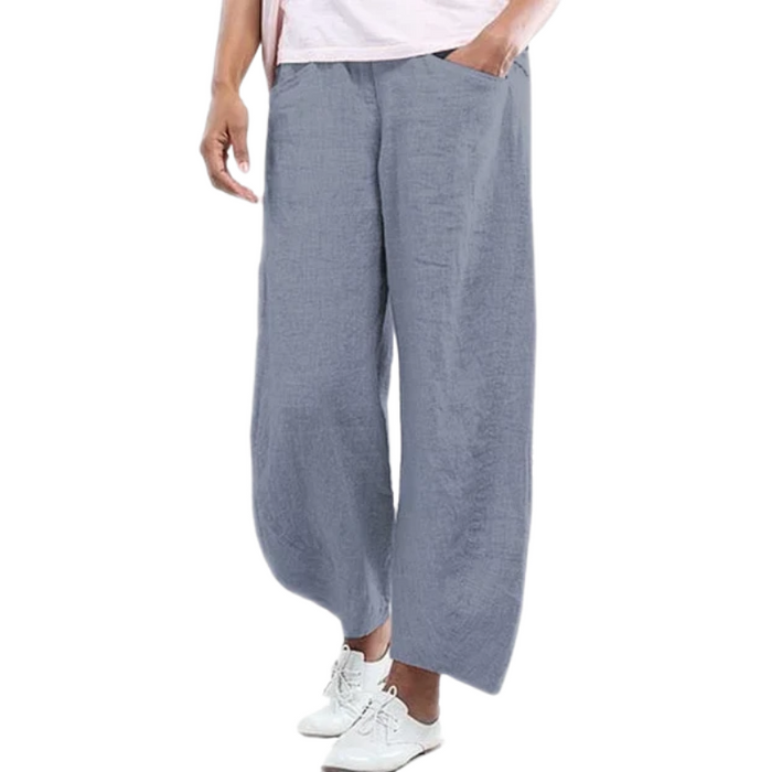 Casual Wide Leg Cotton Pants