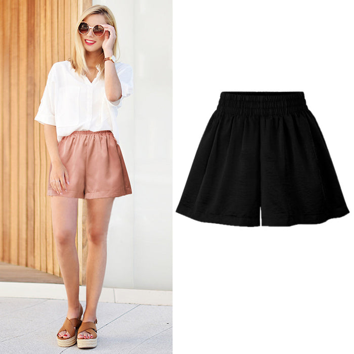 Ice Silk Wide Leg Thin Shorts