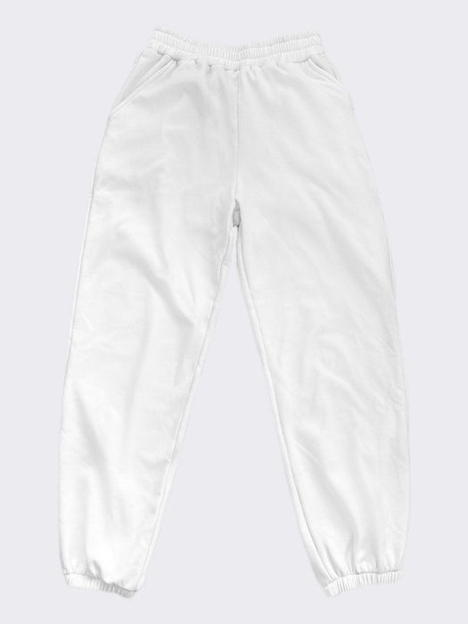 Fleece-Lined Cotton Joggers for Women - Cozy Sweatpants with Pockets